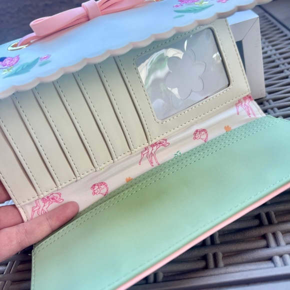 EUC Loungefly Disney Bambi pastel kawaii pretty spring wallet - Picture 3 of 3
